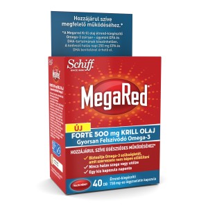 MegaRed Forte 500 mg Krill olaj gyorsan felszívódó Omega-3.